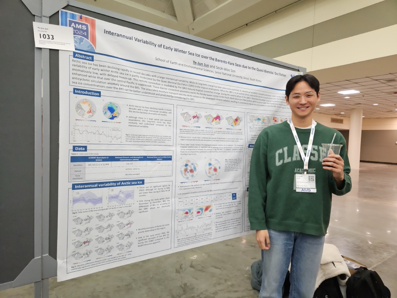 At my poster, AMS