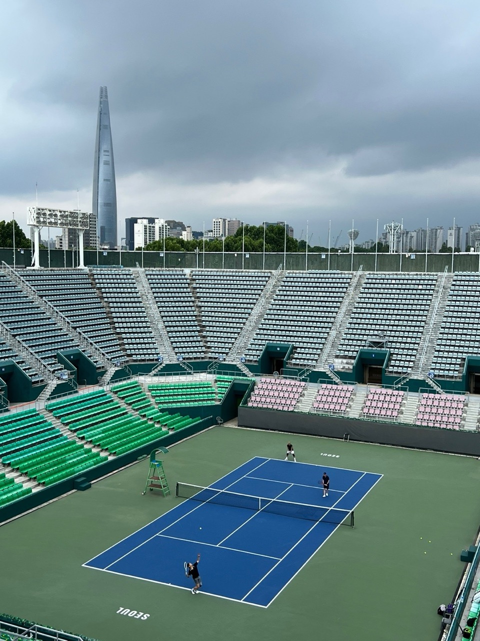 On the centre court